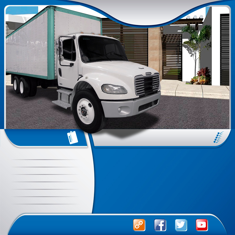  Autotransportes en camión torton caja cerrada